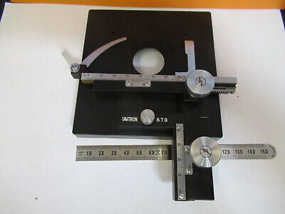 UNITRON JAPAN XY STAGE BRASS HEAVY TABLE MICROSCOPE PART AS PICTURED #P4-B-27