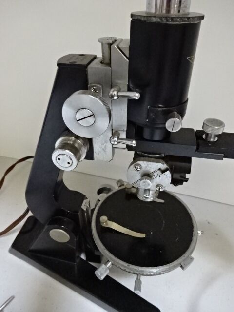 MICROSCOPE VINTAGE REICHERT WIEN POLARIZATION AUSTRIA POL OPTICS AS IS #TB-4