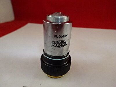 MICROSCOPE PART OLYMPUS JAPAN OBJECTIVE MPLAN 100X OPTICS AS IS #21-A-13