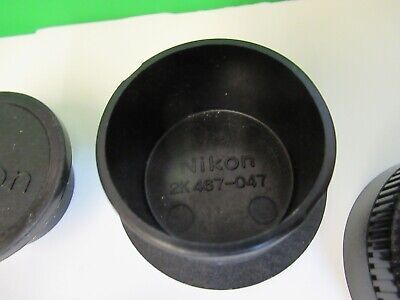 NIKON JAPAN PLASTIC CAPS LOT MICROSCOPE PART AS PICTURED &58-B-09