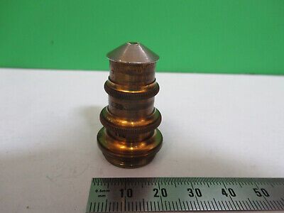 ANTIQUE BRASS SPENCER 62X LENS OBJECTIVE MICROSCOPE PART AS PICTURED &Z9-A-60