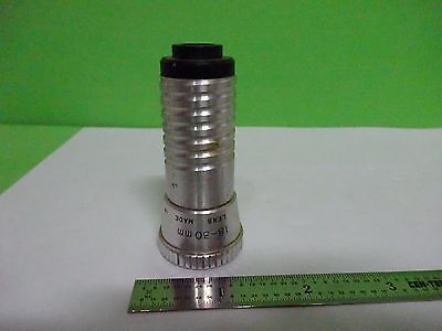 MICROSCOPE PART OBJECTIVE RARE ZOOM LENS JAPAN 18-30 mm OPTICS AS IS BIN#V8-30