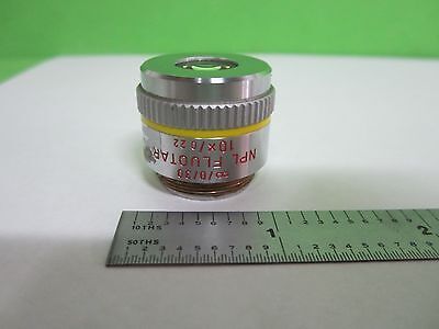 MICROSCOPE PART OBJECTIVE LEITZ NPL FLUOTAR 10X INFINITY OPTICS AS IS T1-01