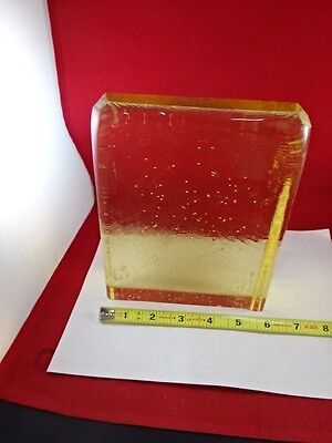 HUGE OPTICAL PHOSPHATE HEAVY GLASS BLOCK for OPTICS AS PICTURED &IL-74-30