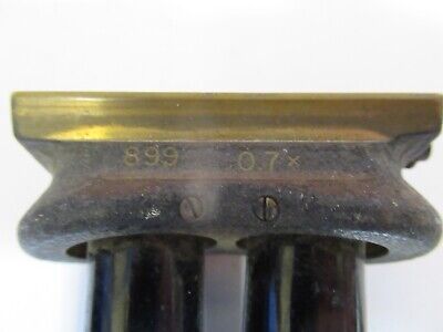 ANTIQUE BRASS STEREO OBJECTIVES BAUSCH LOMB MICROSCOPE PART AS PICTURED 7B-B-82