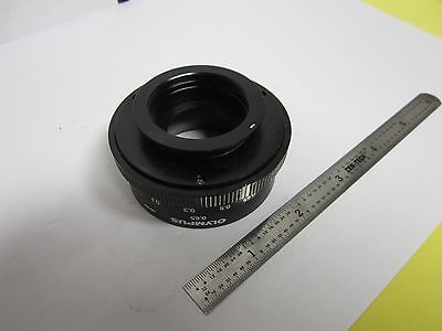 OLYMPUS JAPAN OPTICS IRIS CAMERA PORT ILLUMINATOR MICROSCOPE PART BIN#H3-22