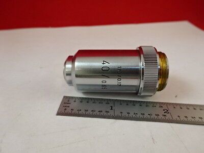 MICROSCOPE PART OBJECTIVE LEITZ WETZLAR GERMANY 40X OPTICS AS IS B#U1-B-11