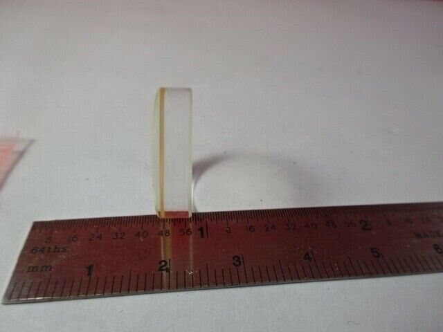 OPTICAL ZERODUR PART FLAT LENS for LASER RING GYRO OPTICS AS IS #91-41