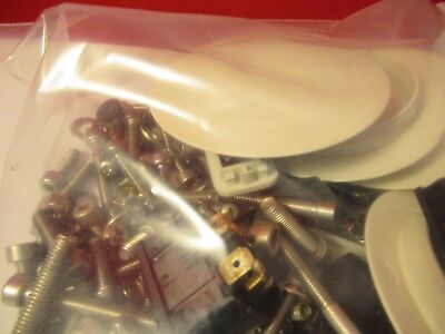 LEICA DMR GERMANY LOT SCREWS SWITCHES PLASTIC CAPS etc MICROSCOPE part &100-02