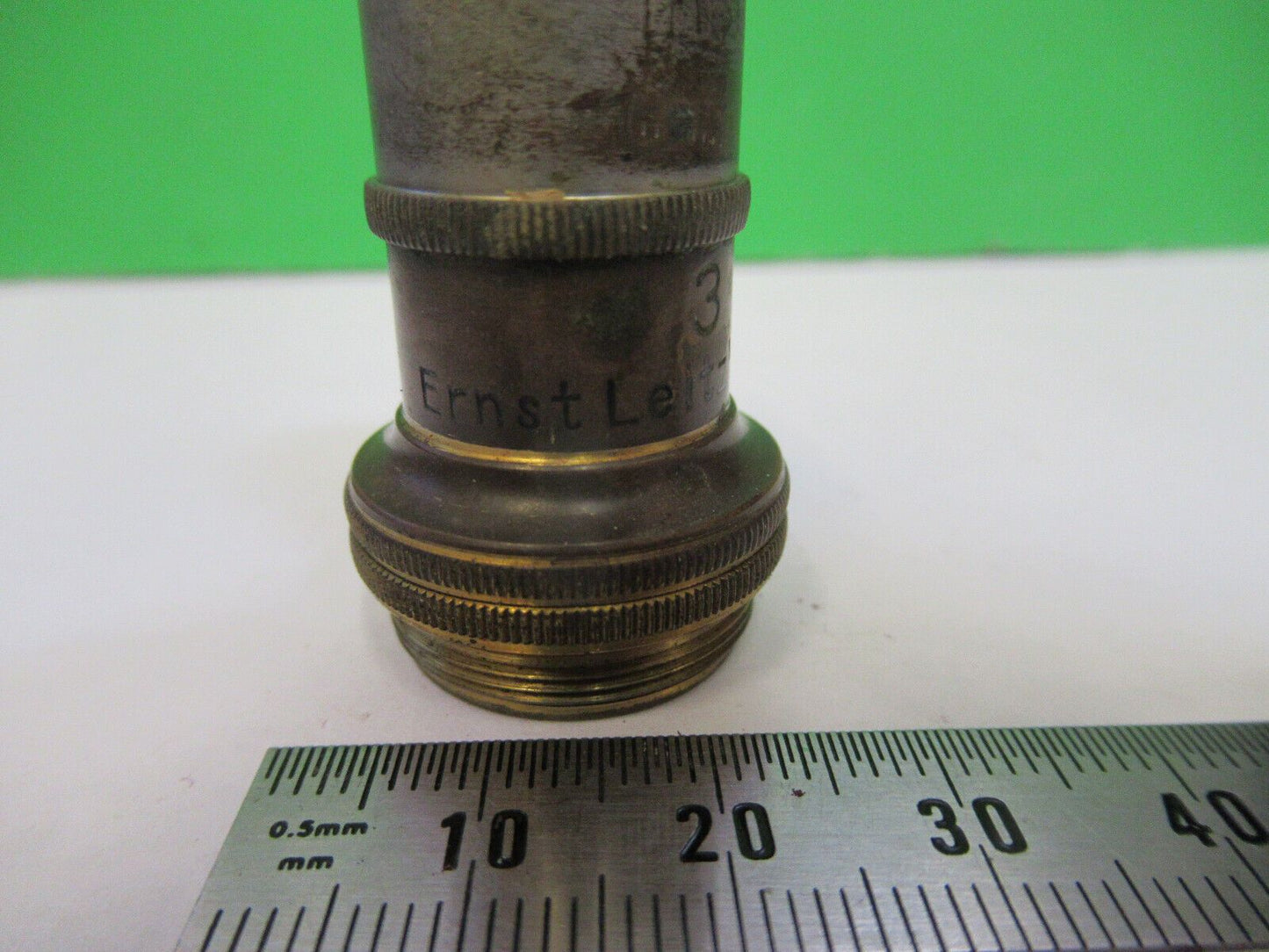 LEITZ WETZLAR GERMANY OBJECTIVE "3" ANTIQUE MICROSCOPE PART AS PICTURED #R1-A-74