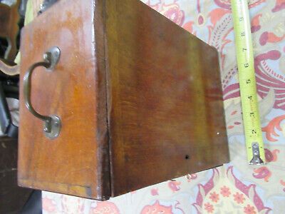 ANTIQUE WATSON UK EMPTY WOOD CABINET for MICROSCOPE AS PICTURED &TD-5