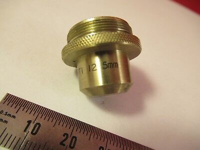 PTI 12.5mm OBJECTIVE LENS OPTICS MICROSCOPE PART AS PICTURED &66-A-88