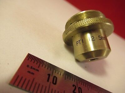 PTI 12.5mm OBJECTIVE LENS OPTICS MICROSCOPE PART AS PICTURED &66-A-88