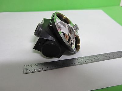 MICROSCOPE PART NOSEPIECE + BEAM SPLITTER OPTICS AS IS BIN#64-22