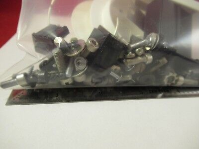 LOT SCREWS + PLASTIC CAPS DMRB LEICA GERMANY MICROSCOPE PART AS PICTURED 92-A-32