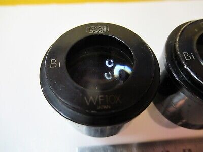 OLYMPUS JAPAN PAIR Bi WF10X EYEPIECE MICROSCOPE OPTICS AS PICTURED &14-C-34