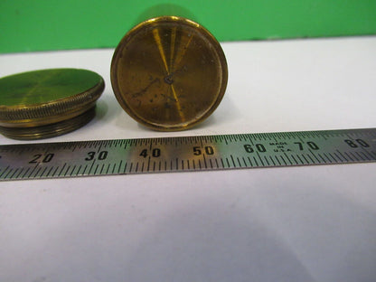 ANTIQUE BRASS Reichert Austria RARE EMPTY OBJECTIVE CANISTER AS PICTURED &5-b-14