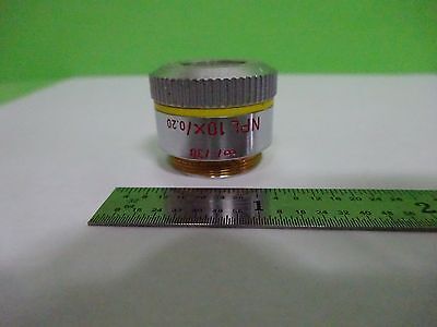 MICROSCOPE PART OBJECTIVE LEITZ GERMANY NPL 10X OPTICS AS IS BIN#V3-B-10