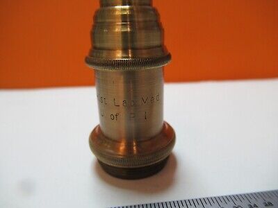 ANTIQUE BRASS OBJECTIVE LEITZ "7" OPTICS MICROSCOPE PART AS PICTURED &16-B-70