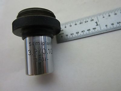 MICROSCOPE PART OBJECTIVE AUS JEAN GERMANY 3.2X OPTICS AS IS BIN#U1-32