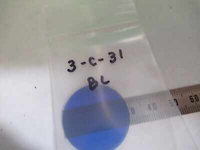 BAUSCH LOMB GLASS BLUE FILTER OPTICS MICROSCOPE PART AS PICTURED &3-C-31