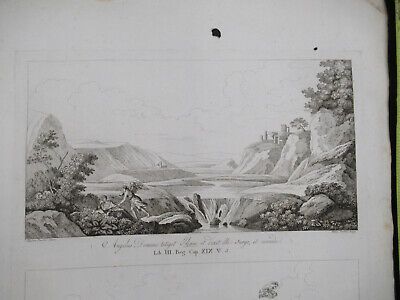 ANTIQUE ETCHING ITALIA ROME CIRCA 1810 GASPARD DUGHET PIETRO PARBONI AS PIC viii