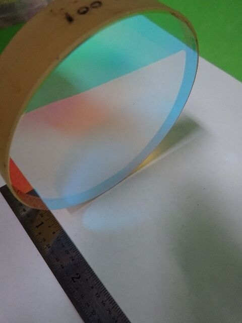 OPTICAL ZERODUR DICHROIC COATED CONCAVE MIRROR LASER OPTICS AS IS #58-C-03