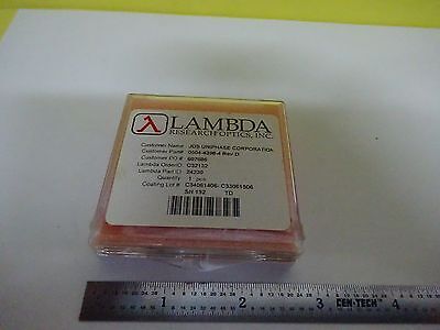 OPTICAL COATED LENS LAMBDA RESEARCH JDS UNIPHASE LASER OPTICS AS IS BIN#K1-93