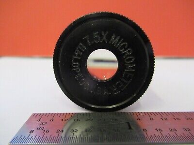 ANTIQUE BAUSCH LOMB EYEPIECE 7.5X MICROMETER MICROSCOPE PART AS PIC #H6-A-41