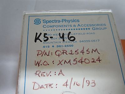 OPTICAL SPECTRA PHYSICS COATED LENS LASER OPTICS AS IS BIN#K5-46