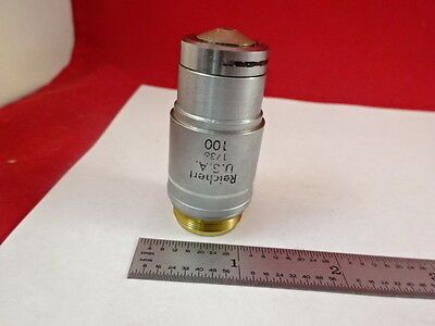 MICROSCOPE PART REICHERT PLAN ACHRO OBJECTIVE LENS 100X OPTICS AS IS B#D2-B-17