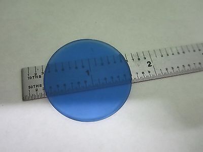 MICROSCOPE PART ZEISS GERMANY BLUE FILTER LENS OPTICS AS IS BIN#S1-L-08