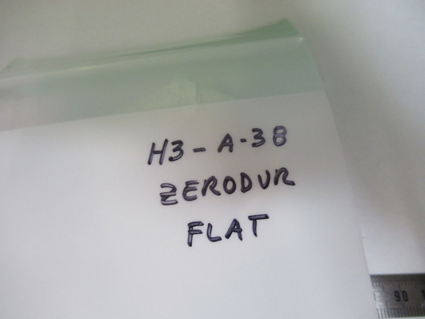 OPTICAL FLAT ZERODUR EDMUNDS INDUSTRIAL OPTICS 1/10 WAVE AS PICTURED #H3-A-38