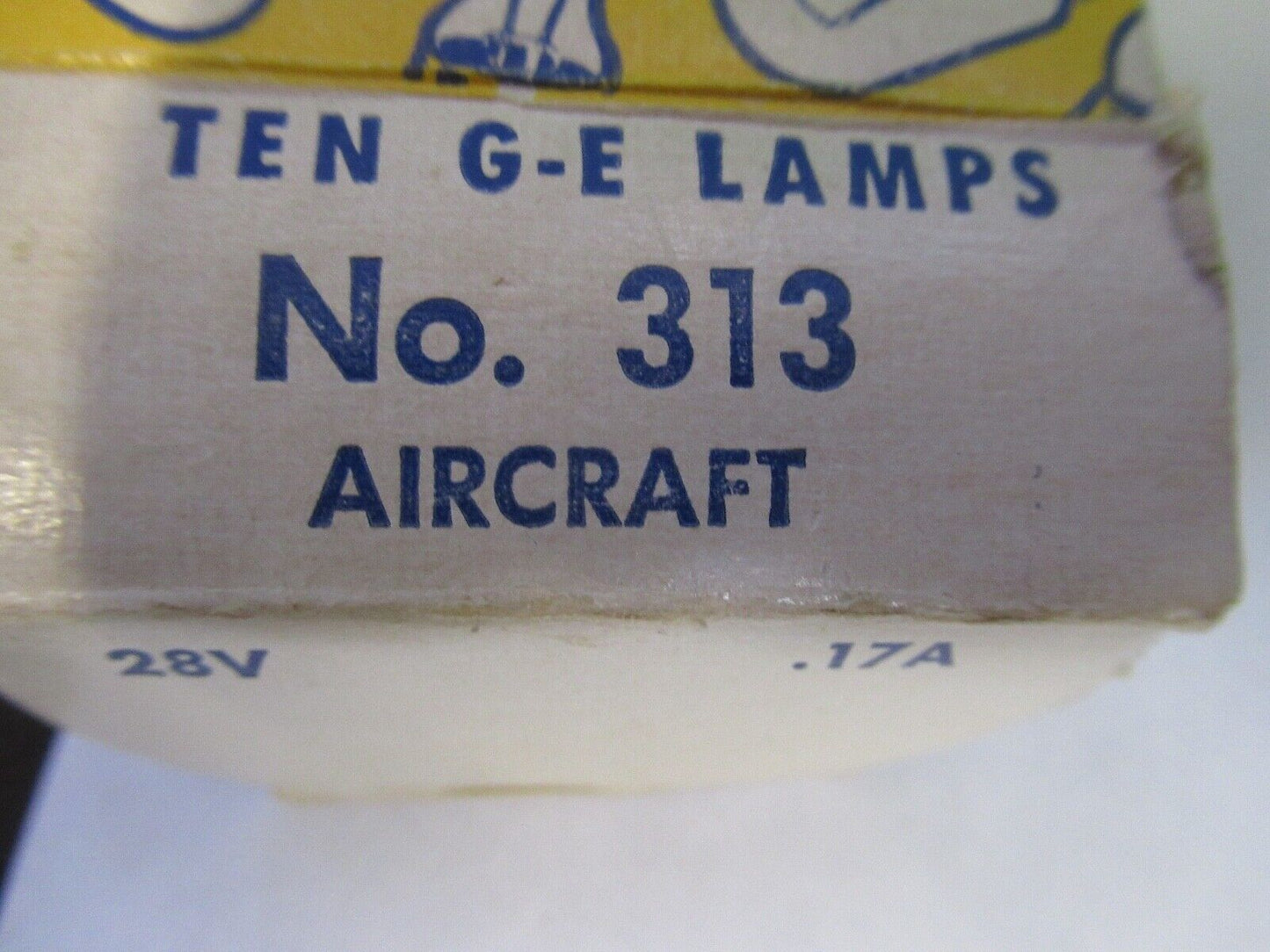 LOT 2 PCS LAMP BULB AIRCRAFT 28V GE #313 AS PICTURED 8X-A-24