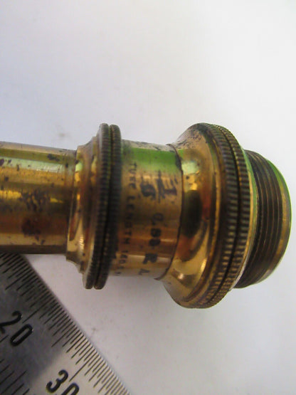 ANTIQUE BRASS 1/6 BAUSCH LOMB OBJECTIVE MICROSCOPE PART AS PICTURED #W5-B-28