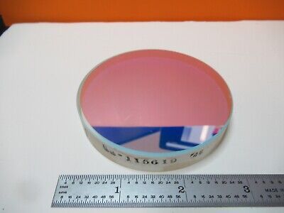 OPTICAL FLAT COATED 3" DIAMETER FUSED SILICA LASER OPTICS AS PICTURED &16-A-03