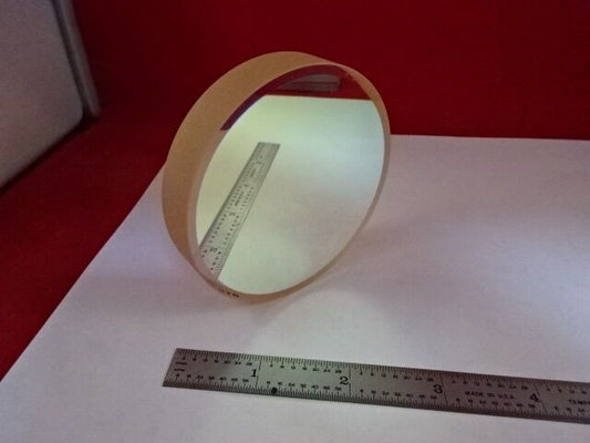 FLAT OPTICAL  ZERODUR  FLAT DICHROIC MIRROR OPTICS 3" DIAMETER AS IS #79-12