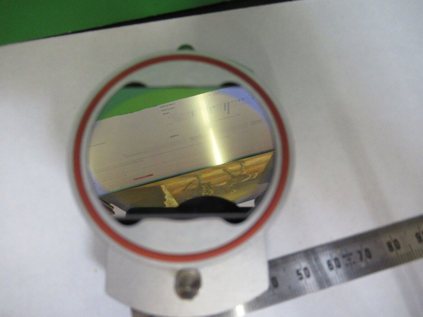 OPTICAL HUGE GOLD COATED SILICON LENS INFRARED LASER OPTICS AS PICTURED G2-A-107