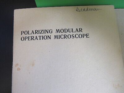 ORIGINAL POLAM P-211 RUSSIAN BOOKLET LOMO MICROSCOPE PART AS PICTURED Q9-A-61