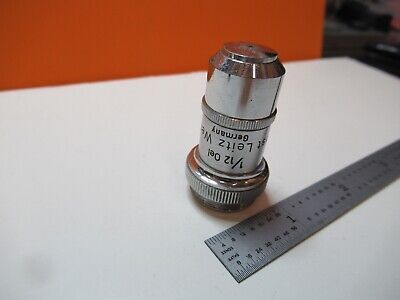 ANTIQUE OBJECTIVE LEITZ 100X /170 OPTICS MICROSCOPE PART AS PICTURED &16-B-75