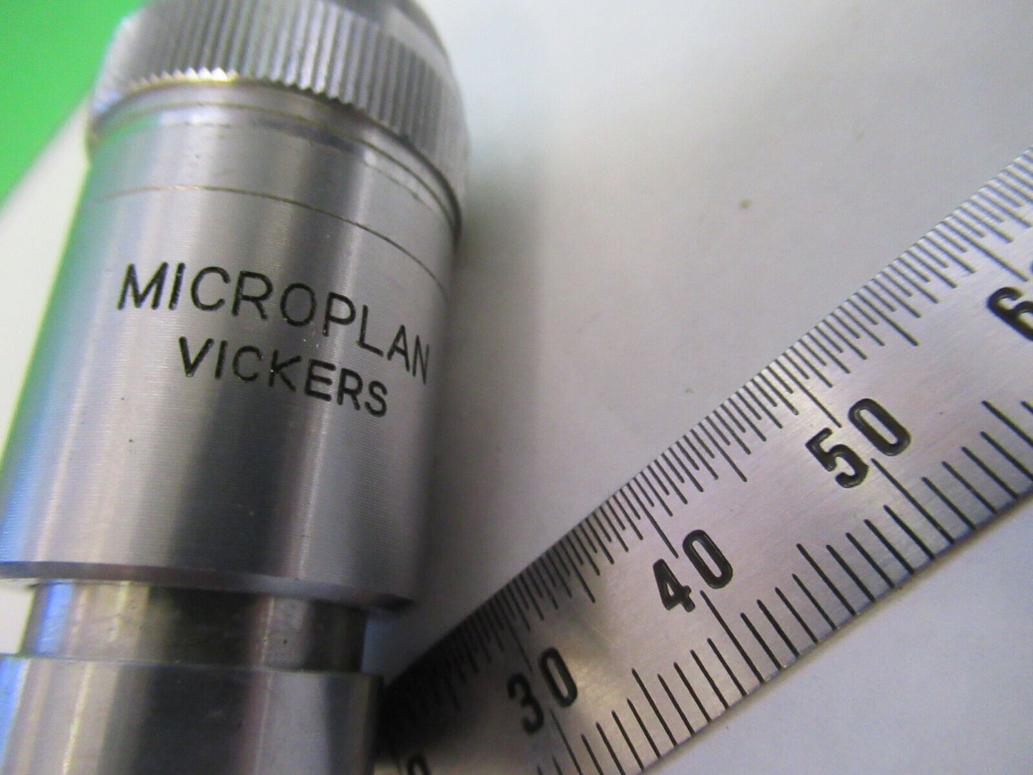 MICROSCOPE VICKERS OBJECTIVE 100X METALLOGRAPH UK OPTICS AS PICTURED #S2-C-92