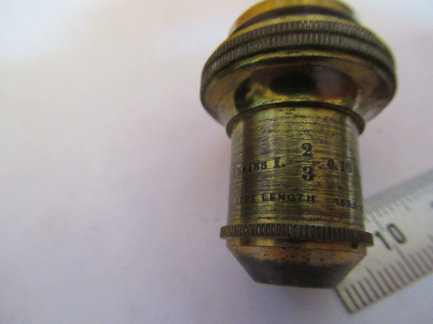 ANTIQUE BAUSCH LOMB 2/3 OBJECTIVE LENS MICROSCOPE PART AS PICTURED #P2-A-07