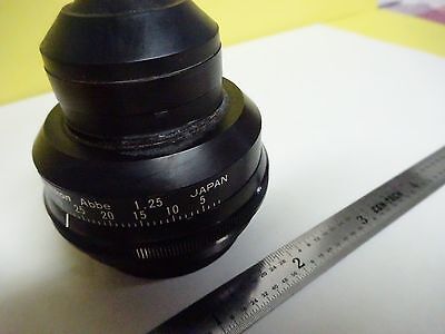 MICROSCOPE PART SUBSTAGE CONDENSER ABBE + IRIS NIKON JAPAN AS IS BIN#X7-20