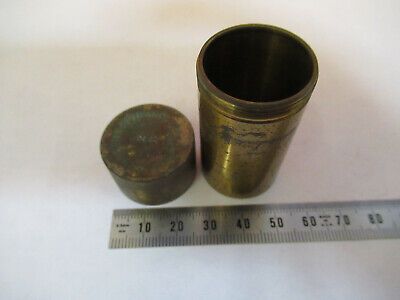 EMPTY BAUSCH LOMB BRASS OBJECTIVE CANISTER MICROSCOPE PART AS PICTURED 8Y-A-119