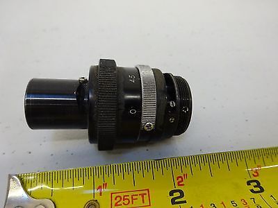 MICROSCOPE PART ILLUMINATOR LENS + IRIS OPTICS AS IS BIN#P4-B-43