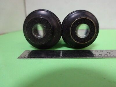 ANTIQUE PAIR SPENCER 10 10X EYEPIECE MICROSCOPE PART OPTICS AS PICTURED &5-A-17