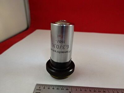 MICROSCOPE PART ZEISS GERMANY POLARIZER OBJECTIVE 6.3X POL OPTICS AS IS #T2-B-02