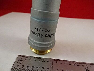 LEICA OBJECTIVE ACHRO 40X MICROSCOPE OPTICS AS IS BIN#W4-G-10