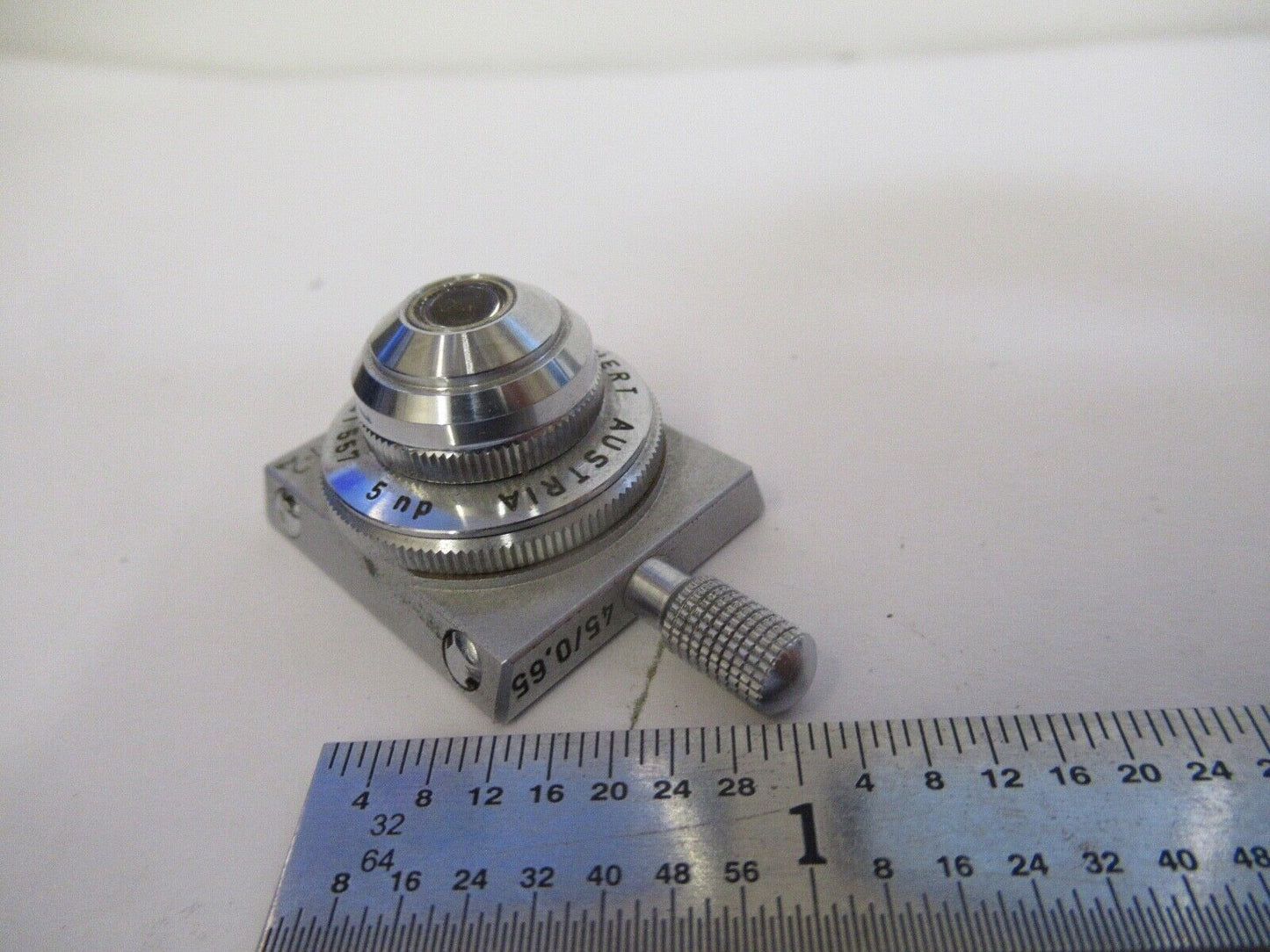 REICHERT AUSTRIA OBJECTIVE 5np MICROSCOPE PART OPTICS AS PICTURED &W2-B-43