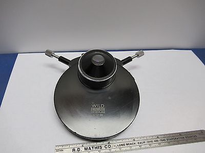 WILD M20 HEERBRUGG SWISS DARK PHASE CONDENSER MICROSCOPE PART OPTICS AS IS 85-58